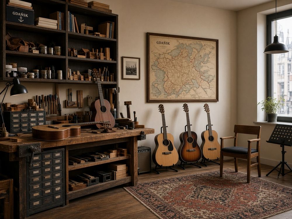 About the Adult music studio / guitar lessons studio at Scontdifor Atelier